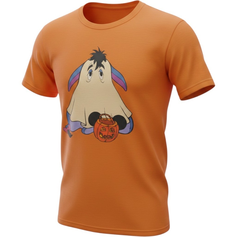 Bella Canvas Disney Eeyore Ghost Halloween T-Shirt Orange XL